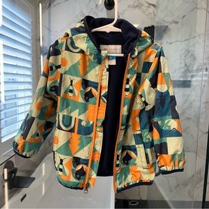 Columbia Green and Orange Raincoat with Camouflage Design